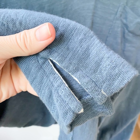 RYE 51 TEXTILE DISTILLERY Men's Blue Burnout Chest Pocket Small Batch Polo sz L - Picture 5 of 6